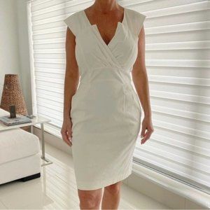 Club Monaco White Cap Sleeve Sheath Dress Size 6